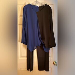 NWT; Beautiful pant suit; Size Large; Polyester/Spandex material